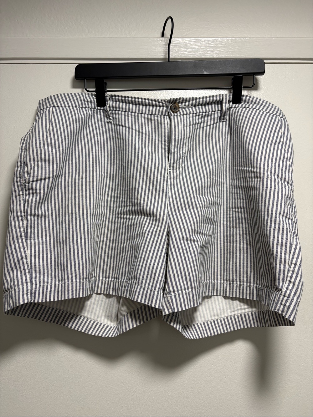 Old Navy Every Day Striped Cotton Blend Shorts - Blue & White